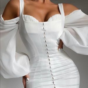 HOUSE OF CB WHITE DRESS EVA BRAND NEW WITH TAGS